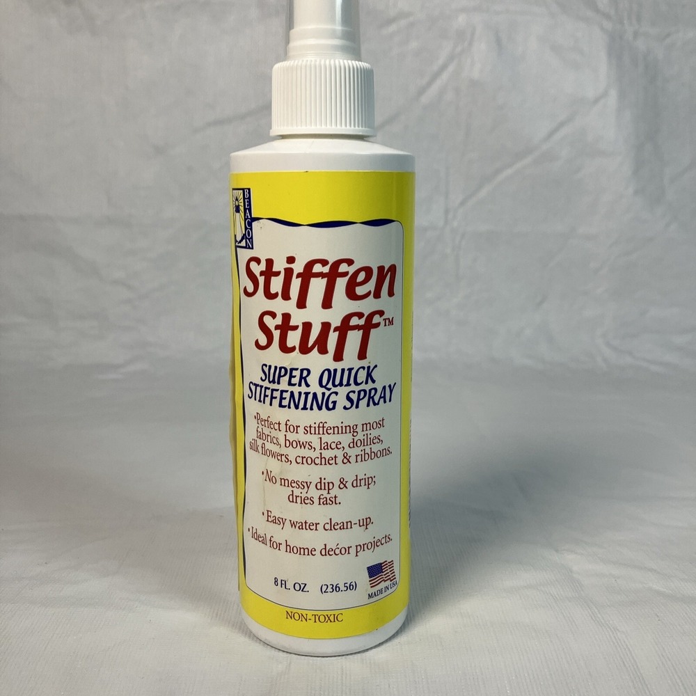 Stiffen Stuff Super Quick Stiffening Spray 8oz New Beacon Fabric Bows Crochet